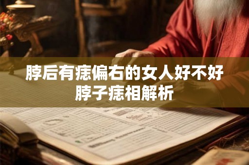 脖后有痣偏右的女人好不好脖子痣相解析