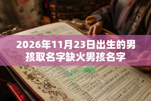 2026年11月23日出生的男孩取名字缺火男孩名字