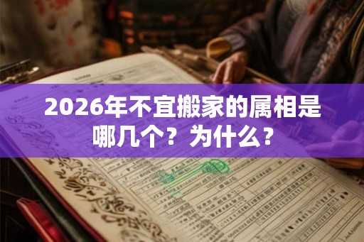 2026年不宜搬家的属相是哪几个？为什么？