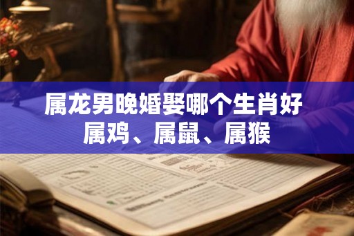 属龙男晚婚娶哪个生肖好 属鸡、属鼠、属猴