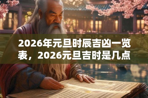 2026年元旦时辰吉凶一览表,2026元旦吉时是几点 2026年元旦时辰吉凶一览表,2026元旦吉时是几点