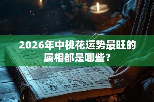 2026年中桃花运势最旺的属相都是哪些？