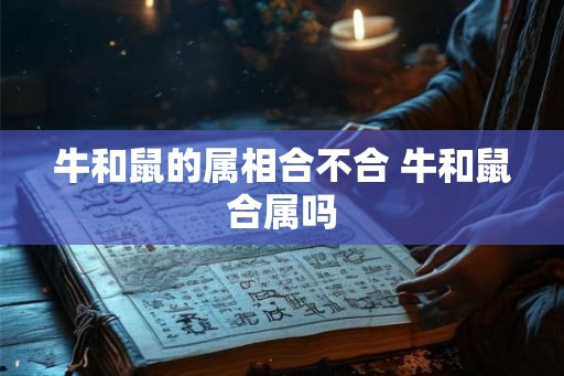 牛和鼠的属相合不合 牛和鼠合属吗