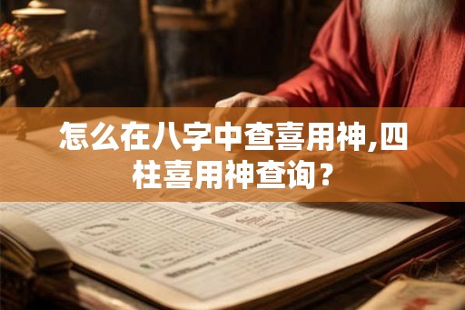 怎么在八字中查喜用神,四柱喜用神查询？