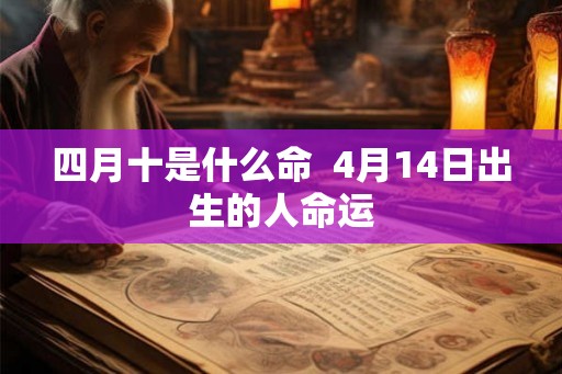 四月十是什么命  4月14日出生的人命运
