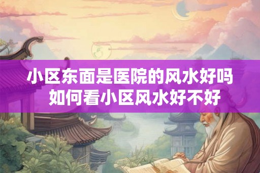 小区东面是医院的风水好吗  如何看小区风水好不好