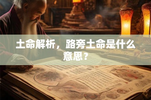 土命解析，路旁土命是什么意思？