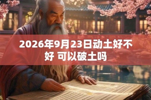 2026年9月23日动土好不好 可以破土吗 2026年9月23日动土好不好 可以破土吗