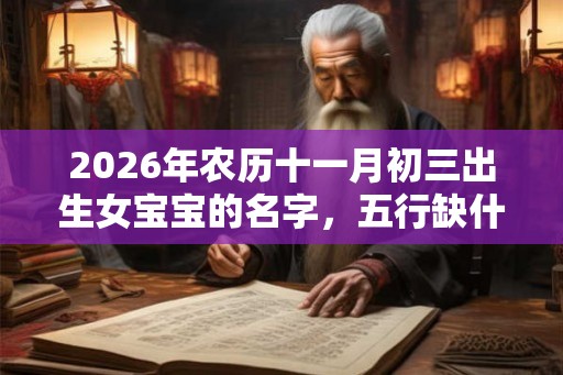 2026年农历十一月初三出生女宝宝的名字，五行缺什么？