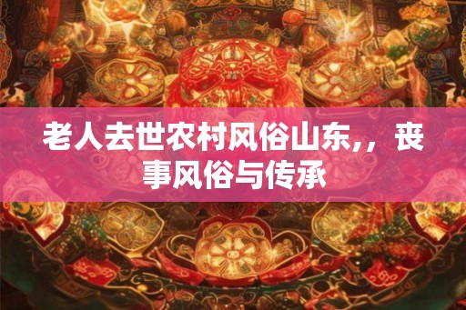 老人去世农村风俗山东,，丧事风俗与传承