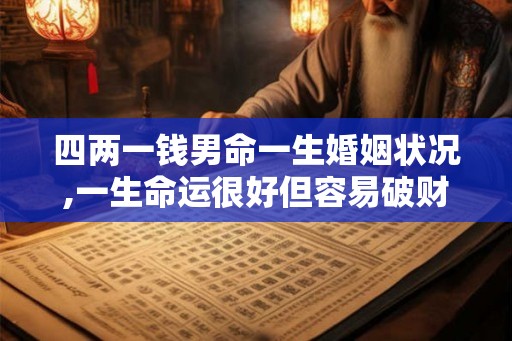 四两一钱男命一生婚姻状况,一生命运很好但容易破财要懂得理财