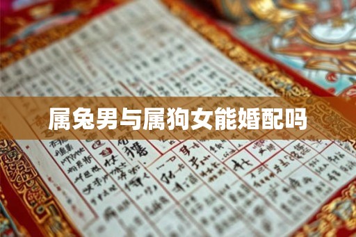 属兔男与属狗女能婚配吗 属兔男与属狗女能婚配吗