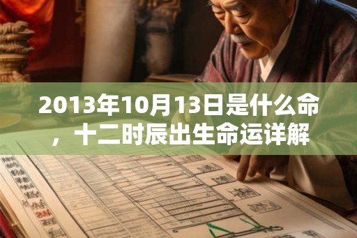 2013年10月13日是什么命，十二时辰出生命运详解
