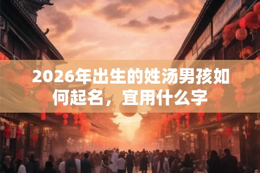 2026年出生的姓汤男孩如何起名，宜用什么字
