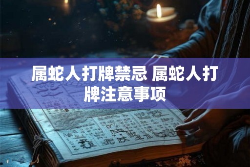 属蛇人打牌禁忌 属蛇人打牌注意事项