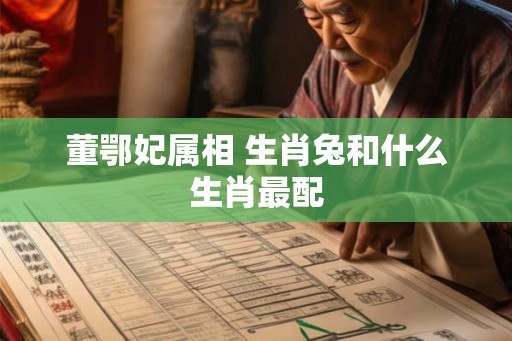 董鄂妃属相 生肖兔和什么生肖最配