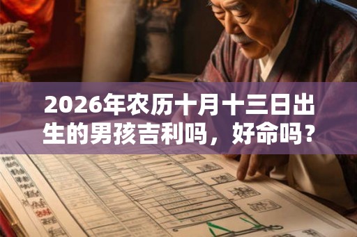 2026年农历十月十三日出生的男孩吉利吗，好命吗？