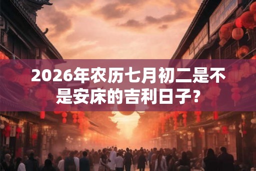 2026年农历七月初二是不是安床的吉利日子？