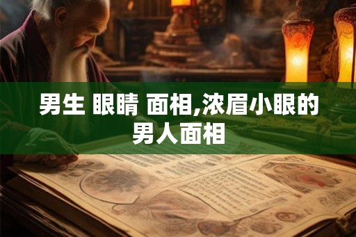 男生 眼睛 面相,浓眉小眼的男人面相