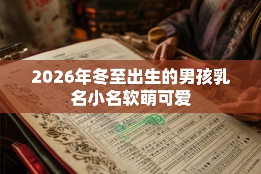 2026年冬至出生的男孩乳名小名软萌可爱