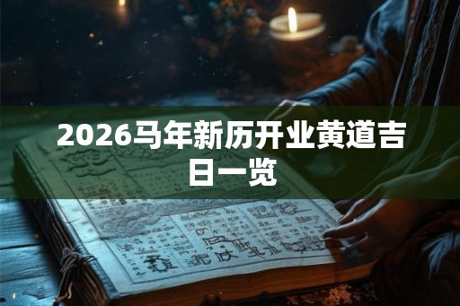 2026马年新历开业黄道吉日一览