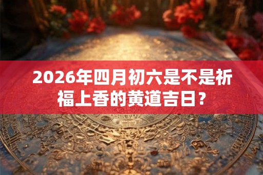 2026年四月初六是不是祈福上香的黄道吉日？