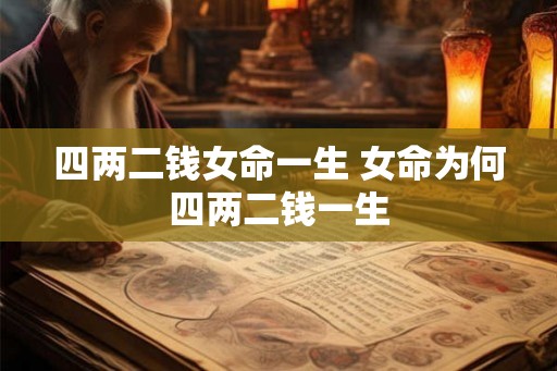 四两二钱女命一生 女命为何四两二钱一生