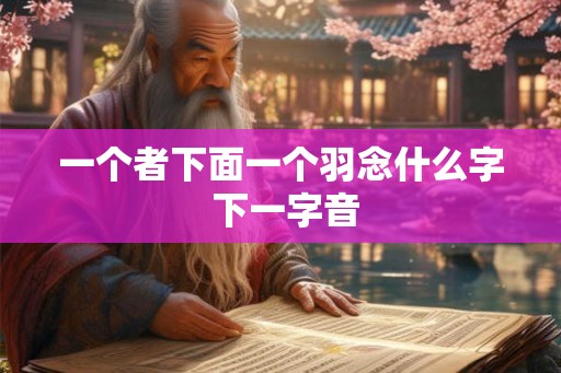 一个者下面一个羽念什么字 下一字音 一个者下面一个羽念什么字 下一字音