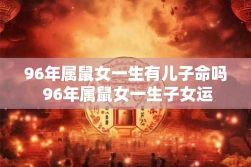 96年属鼠女一生有儿子命吗 96年属鼠女一生子女运