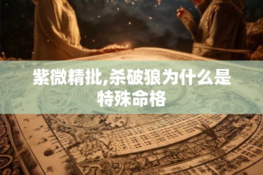 紫微精批,杀破狼为什么是特殊命格