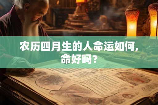 农历四月生的人命运如何,命好吗？