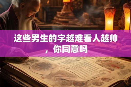 这些男生的字越难看人越帅,你同意吗 这些男生的字越难看人越帅,你同意吗