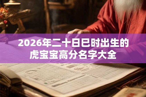 2026年二十日巳时出生的虎宝宝高分名字大全