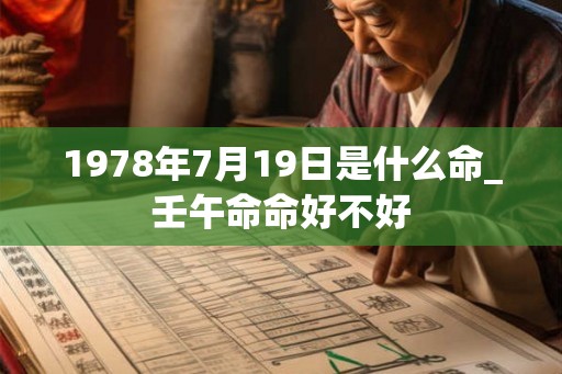 1978年7月19日是什么命_壬午命命好不好