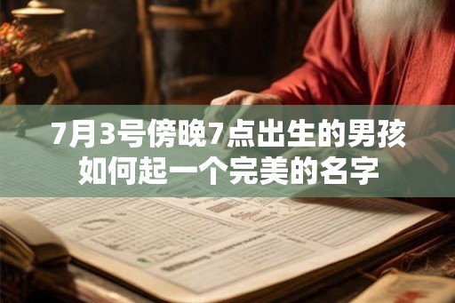 7月3号傍晚7点出生的男孩如何起一个完美的名字