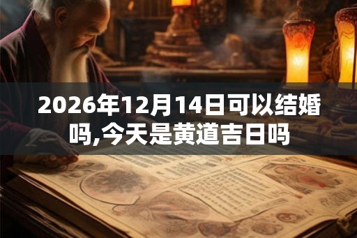 2026年12月14日可以结婚吗,今天是黄道吉日吗