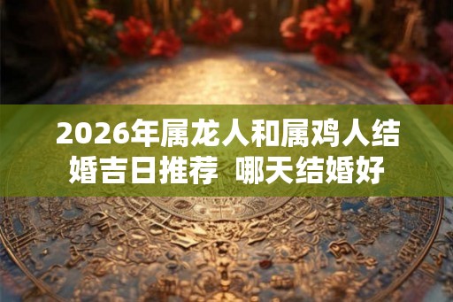 2026年属龙人和属鸡人结婚吉日推荐  哪天结婚好