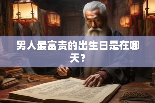 男人最富贵的出生日是在哪天？