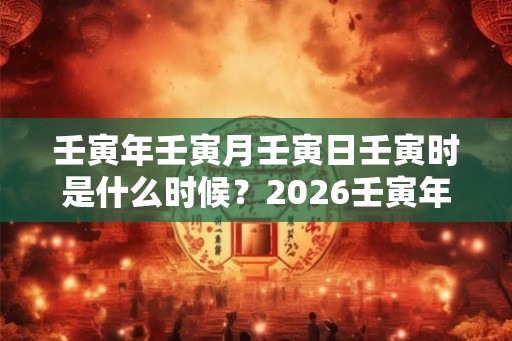 壬寅年壬寅月壬寅日壬寅时是什么时候？2026壬寅年出生人的命运