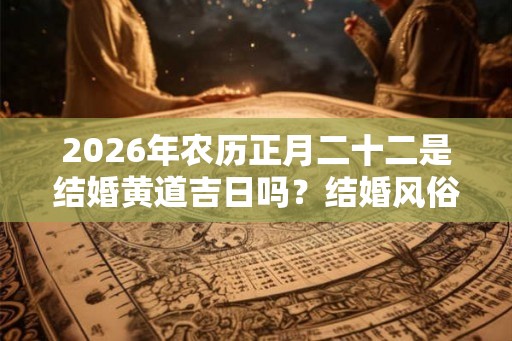2026年农历正月二十二是结婚黄道吉日吗？结婚风俗有什么？