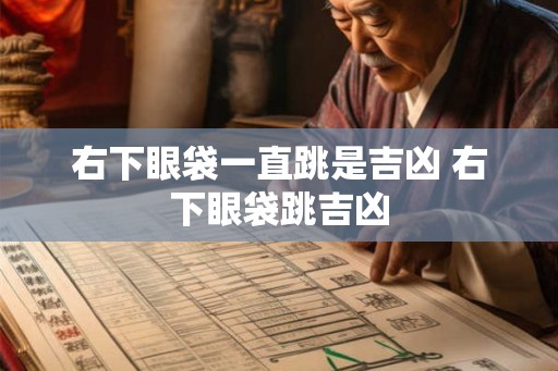右下眼袋一直跳是吉凶 右下眼袋跳吉凶