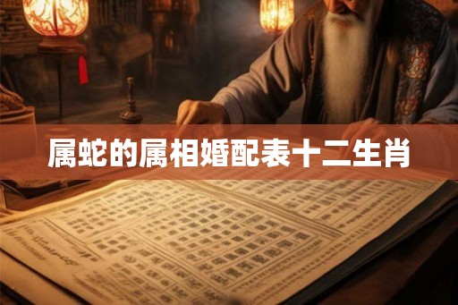 属蛇的属相婚配表十二生肖