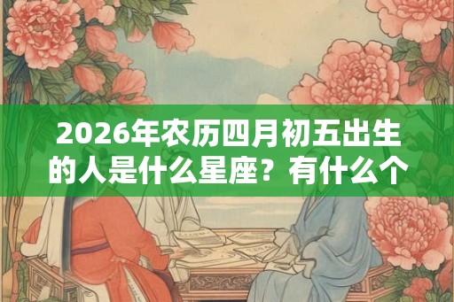 2026年农历四月初五出生的人是什么星座？有什么个性？