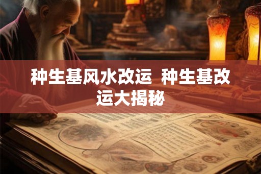 种生基风水改运  种生基改运大揭秘
