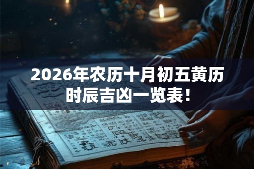 2026年农历十月初五黄历时辰吉凶一览表！