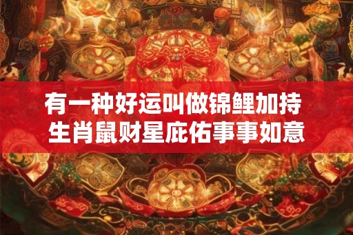 有一种好运叫做锦鲤加持 生肖鼠财星庇佑事事如意 有一种好运叫做锦鲤加持 生肖鼠财星庇佑事事如意