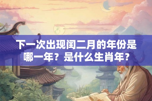 下一次出现闰二月的年份是哪一年？是什么生肖年？