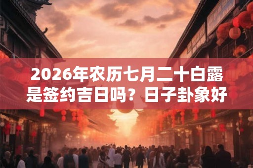 2026年农历七月二十白露是签约吉日吗?日子卦象好不好? 2026年农历七月二十白露是签约吉日吗?日子卦象好不好?