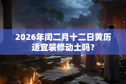 2026年闰二月十二日黄历适宜装修动土吗? 2026年闰二月十二日黄历适宜装修动土吗?