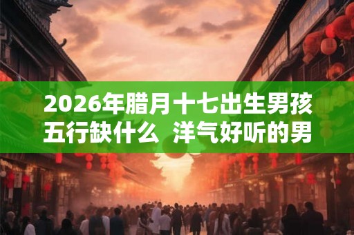 2026年腊月十七出生男孩五行缺什么  洋气好听的男孩名字
